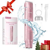 Bikini Trimmer for Women, Electric Shaver and Razor Rechargeable 2-in-1 Body and Facial Epilator, Dual Heads for Painless Trimming of Pubic Hair, Face, Underarms and Legs, IPX7 Waterproof. Christmas Gift New Year Gift Shaving Grooming