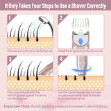 Bikini Trimmer for Women, Electric Shaver and Razor Rechargeable 2-in-1 Body and Facial Epilator, Dual Heads for Painless Trimming of Pubic Hair, Face, Underarms and Legs, IPX7 Waterproof. Christmas Gift New Year Gift Shaving Grooming